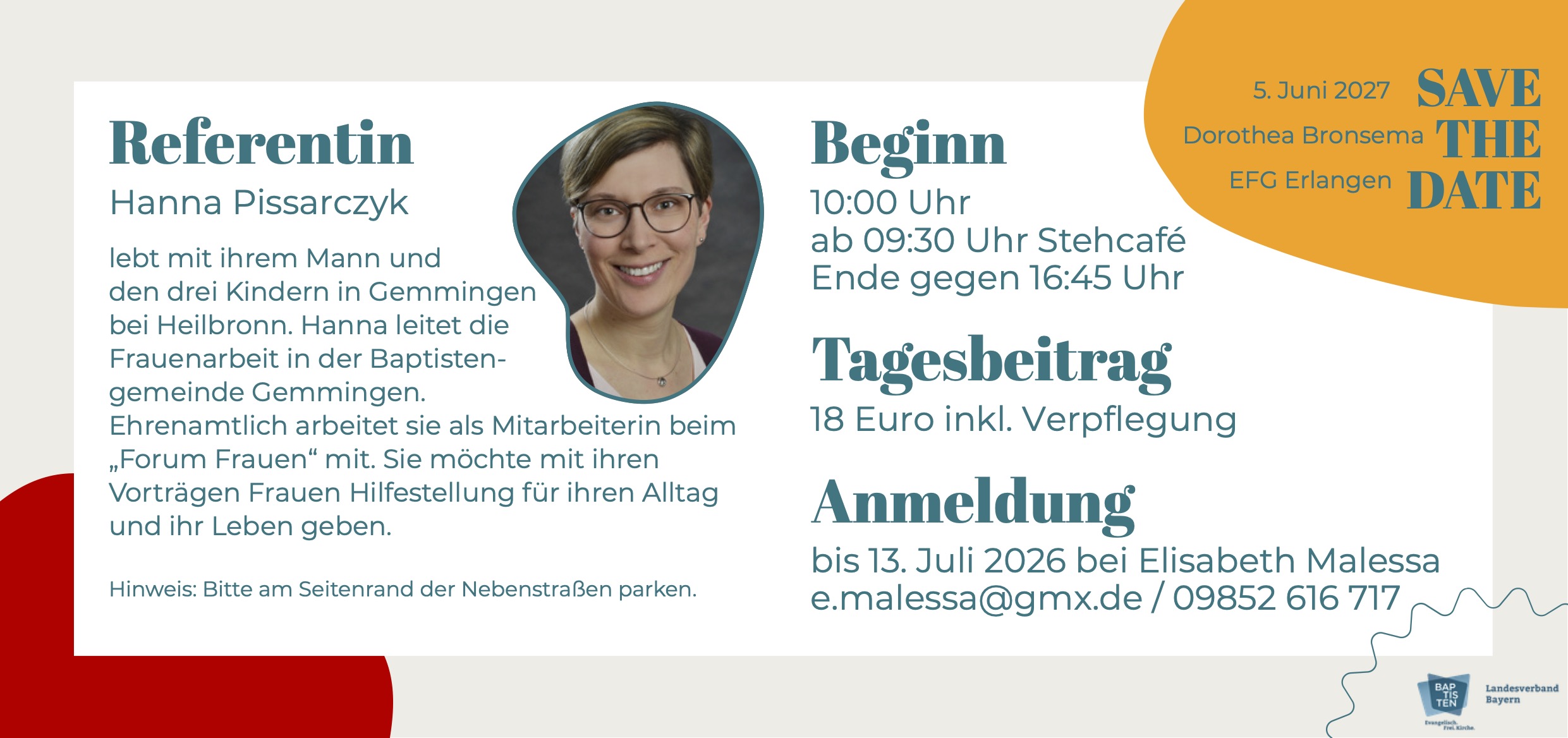 Rückseite des Flyers.